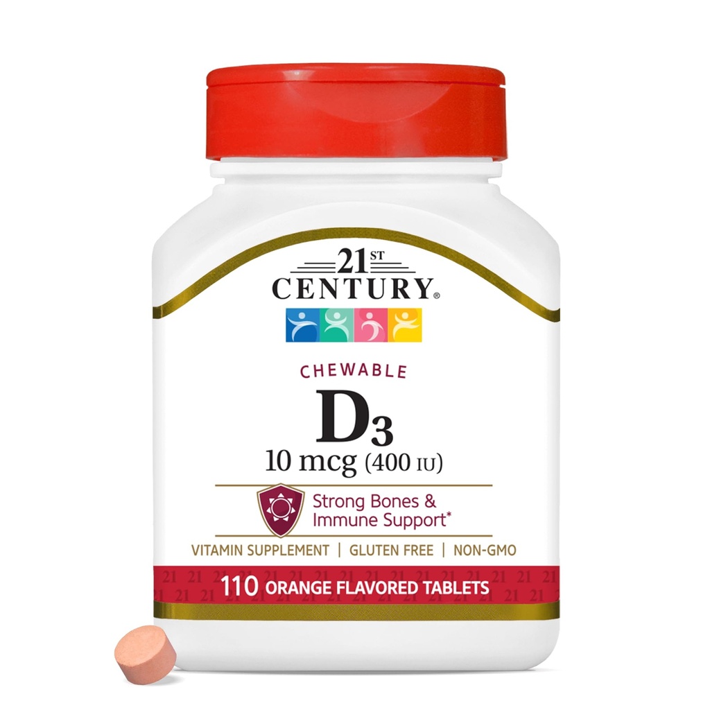 21st Century Vitamin D 400 Iu Orange, 110 Count