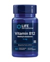 Life Extension Vitamin B12 Methylcobalamin, Nerve Health Supplement, Kognitiv Support, Energy Vitamin, methylcobalamin B12, 5 mg, Quick- Opløsning, Gluten- Free, Non- GMO, Vegetar, 60 lozenges