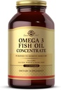 Solgar Omega-3 Fish Oil Concentrate - 120 Softgels - Støtte til fælles & metaboliske sundhed - Gluten Free, Non- GMO, Dairy Free - 60 Servere