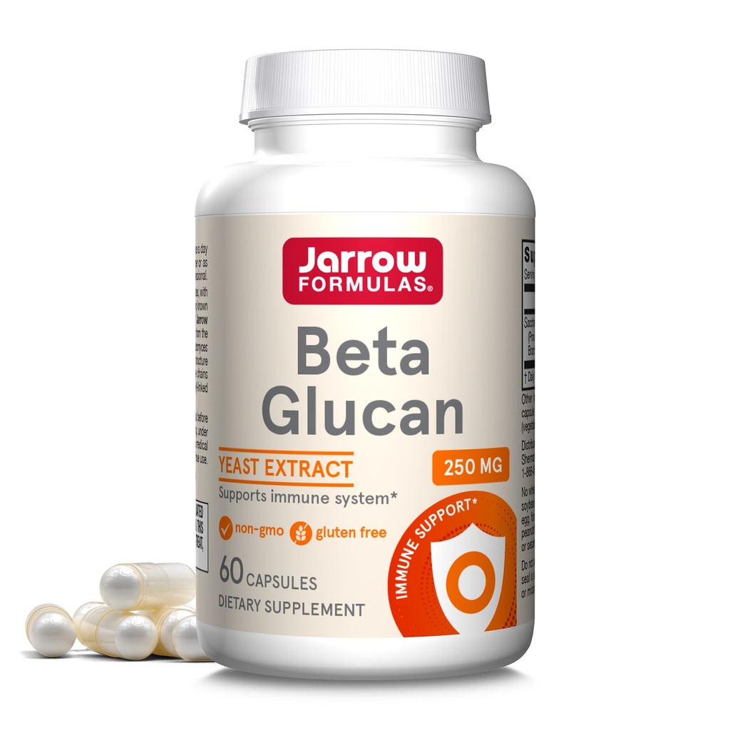 Jarrow Formulas Beta glucan 250 mg - 60 kapsler - Immunfunktion Support - Høj- renhed ekstrakt - Patenteret forberedelse - 60 Servering