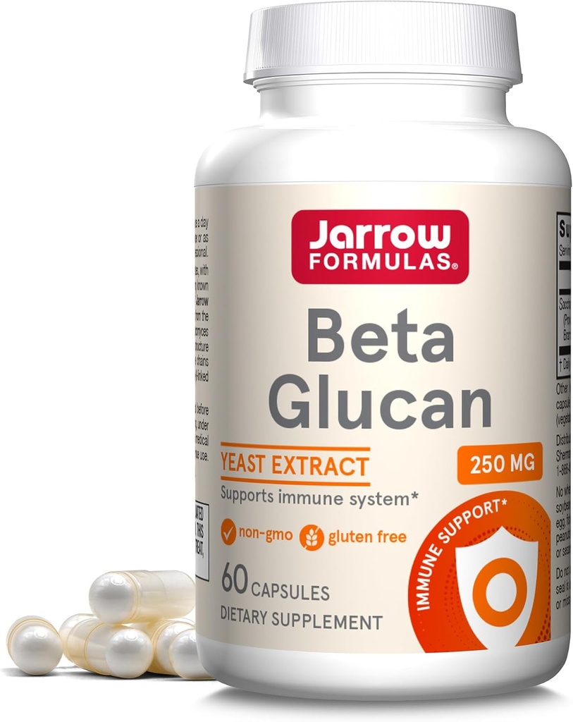 Jarrow Formulas Beta glucan 250 mg - 60 kapsler - Immunfunktion Support - Høj- renhed ekstrakt - Patenteret forberedelse - 60 Servering