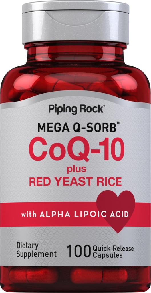 Piping Rock CoQ10 med rød Gær Rice