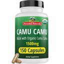 Peruvian Naturals Organic Vitamin C fra Camu Camu Kapsler 1.500mg - 150 Vegan Pills, Natural Vitamin C fra Whole Food Camu Berry Organic, Non- GMO