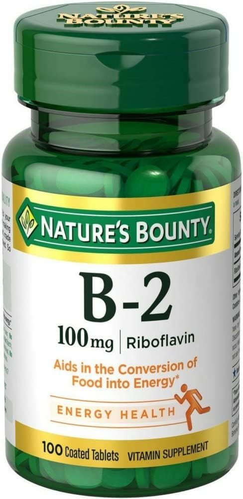 Nature 's Bounty Vitamin B-2 100 mg, 100 tabletter (pakke med 12)