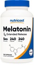 Nutricost Melatonin (5 mg) 240 kapsler - Extended Release Sleep Support, Vegan, GMO- Free, Gluten- Free