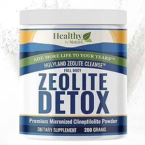 HolyLand Zeolite Cleanse - Zeolite Detox Powder (7.05oz 200 Gram) - Clinoptilolite Natural Aktiveret - Mikroniseret 0-25 - Full Body Detox for Kvinder, Mænd - Understøtter Energi, Fokus, Immunitet, Gut Sundhed