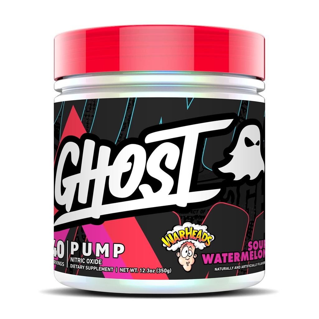 GHOST pumpe nitrogenoxid pulver, Warheads sour Watermelon - 40 Serveringer - Sukker & Stim- Gratis præ-workout tillæg - L- Citrullin, Arginin Nitrat & L- Glutathione - Soy & Gluten- Free, Vegan
