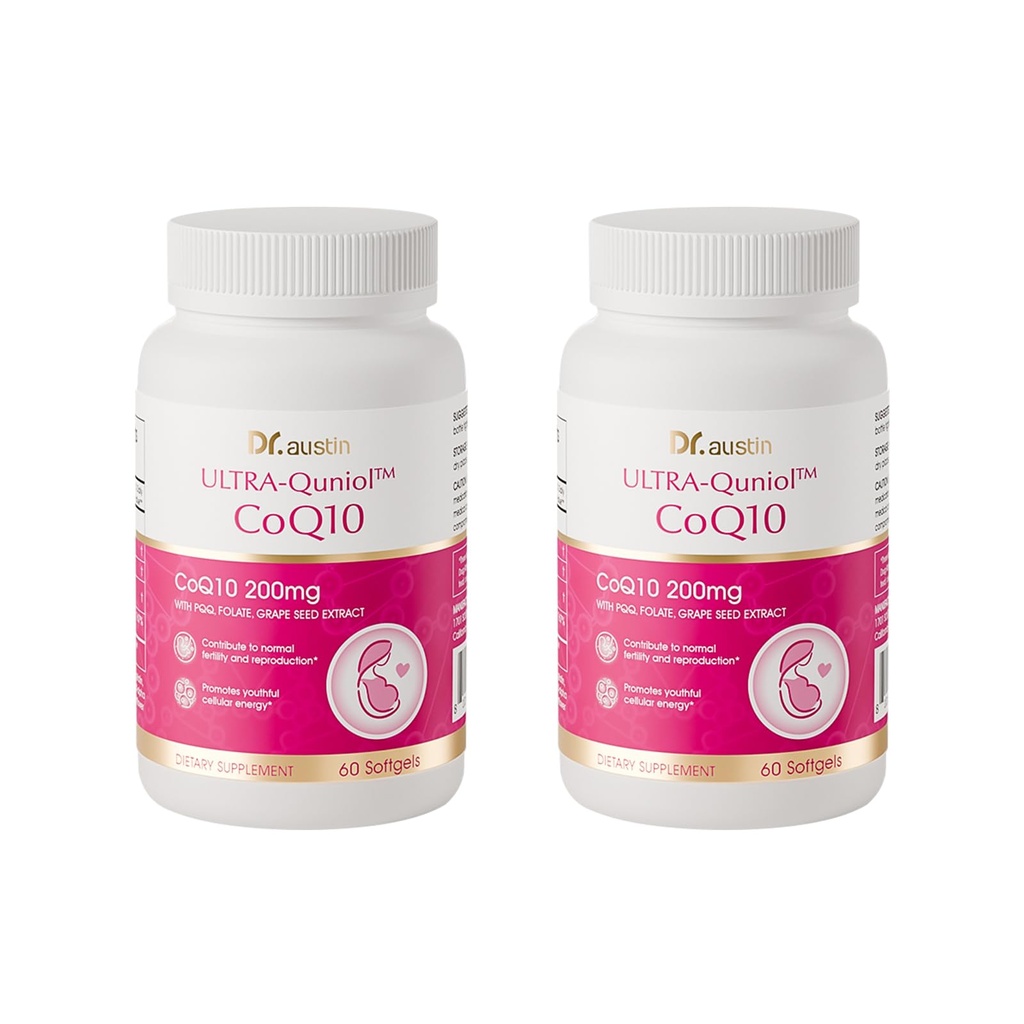 DR.AUSTIN DRAUSTIN Coenzyme Q10 Preparation for Pregnancy Reduction 200mg Mitochondrial PQQ Folic Acid Imported from The United States (2)