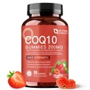 NATUR TARGET CoQ10 Gummies 200mg - High Absorption Coenzym Q10 Koenzym Q10 Kosttilskud til hjerte, energi & antioxidant med PQQ Zink & Ashwagandha, Strawberry Flavor, 90 Greve