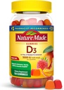 Nature Made Vitamin D3 5000 IE Per Serving Gummies Extra Strength, Knogle og immunforsvar Support, 150 D-vitamin Gummies til voksne, 75 dages forsyning