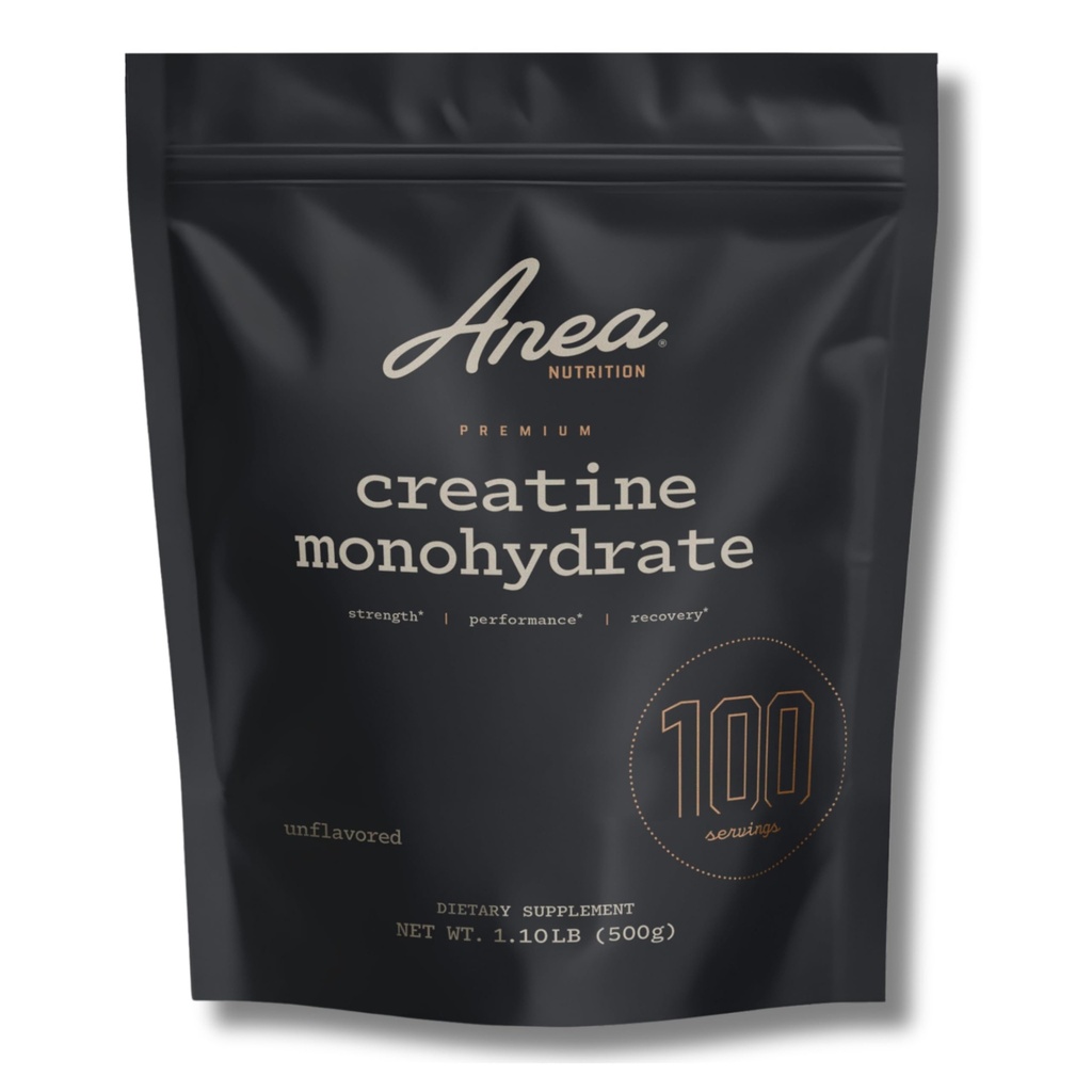 Anea Creatine Monohydrate - Unflavored | 5g Creapure® per Serving | Supports Muscle Energy, Strength & Recovery | Pure & Filler-Free | Made in GMP Facility