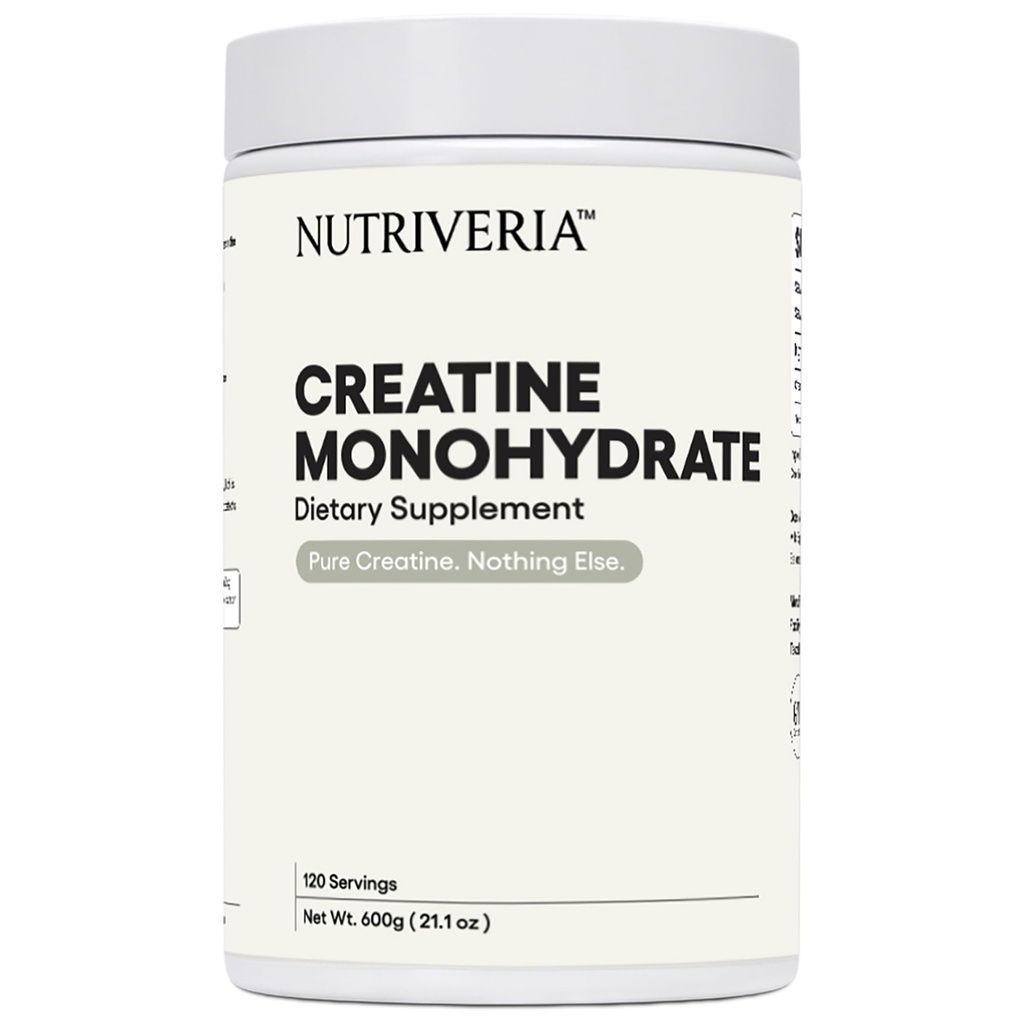 Creatine Monohydrate Powder Unflavored 600g, 120 Servings, 5g Per Serving, Micronized Creatine, Third-Party Tested, No Fillers, Vegan, Clean Performance & Recovery Support