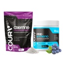 COURA Creatine Monohydrate Lemon-Berries 450g + Pre Workourt Berries 300g - Intense Workouts and Energy Boost