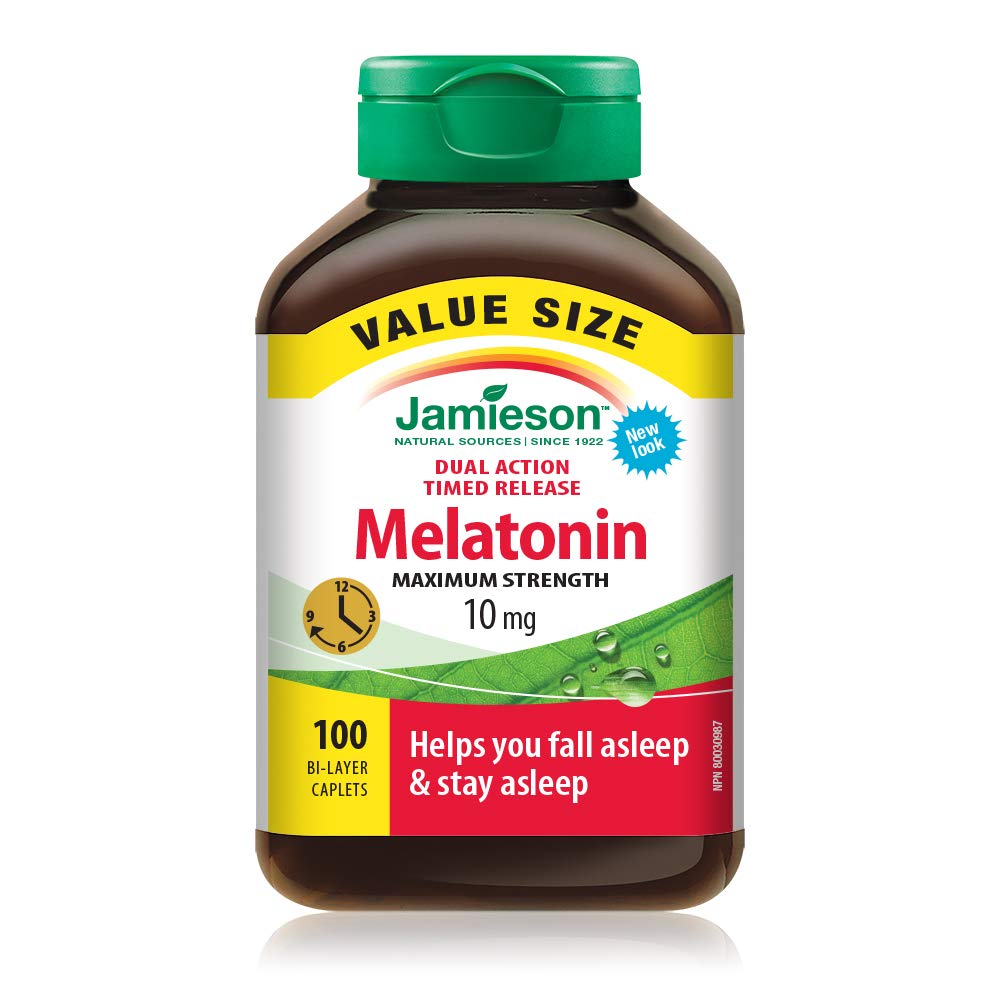 Jamieson Laboratories Melatonin Supplement, 10 mg, 100 Tæl