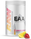 RAW EAA Aminosyrer Pulver, Jordbær Lemonade (25 Servering) - Pre Workout Amino Energy Powder for styrke, Endurance, Inddrivelse & Lean Muskelvækst - BCAA Aminosyrer supplement til mænd og kvinder
