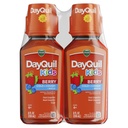 Vicks Kids DayQuil Berry Cold & Hough Medicine Co- Pack, Daytime Relief of Multiple Symptomer, Great- Tasting Berry Flavor, Free of Alcohol & Acetaminophen, For Age 6 +, 2x8oz