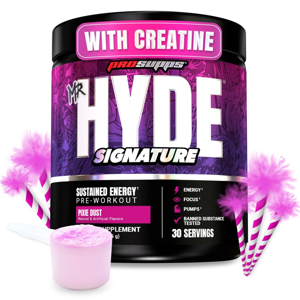 PROSUPPS Mr. Hyde Signature Pre Workout Pulver med Creatin, Beta Alanine & Koffein - Performance, Energy & Endurance - Ren Fitness & Gym Kosttilskud til mænd og kvinder (Pixie Dust, 30 Servering)