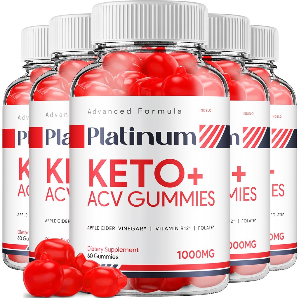 (5 Pack) Platinum Keto ACV Gummies - Advanced Formel Platinum Keto Plus ACV Gummies Apple Cider Vincipes Platinum ACV Gummies Kosttilskud Anmeldelser Mænd Kvinder (300 Gummies)