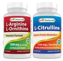 Bedste Naturals L- Arginin L- Ornithin - 1000mg & L- Citrullin 1500mg