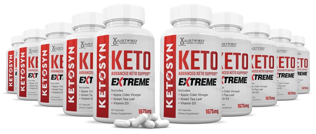 (10 Pack) Ketosyn Keto ACV Extreme Pills 1675 MG Keto Support Kapsel Alternativ til Keto ACV Gummies Formuleret med Apple Cider Vinegaard Extra Virgin Olivenolie Powder Green Tea 600 Kapsler