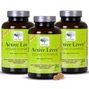 New Nordic Active Lever Gummies, Milk Thistle, Artichoke & Turmerisk Supplement, Natural Peach & Mango Flavor, Sugar Free & Vegan, 60 Greve (Pack of 3)
