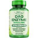 DAO Enzyme (Diaminoxidase) - fordøjelsesenzymer til kvinder og mænd - 30.000 HDU - Gut Health Supplements - fordøjelsessygdomme Histaminstøtte - enzymer til fordøjelse - 60 kapsler