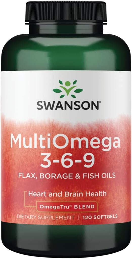 Swanson Multiomega 3-6-9 (hør Borage Fish) 2400 Milligram 120 Sgels