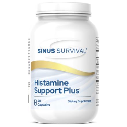 Histamin Support Plus Natural Histamin Blocker & Allergy Relief supplement understøtter Sinus sundhed, immunbalance & non- Drowsy Histamin forordning - 40 Tæl