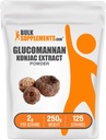 Bulkadditions.com Glucomannan Powder - fra Konjac Root Extract Powder, Glucomannan Kosttilskud - Gluten Free, 2g per Serving, 250g (8,8 oz) (Pack of 1)