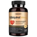 ZEBORA Ubiquinol CoQ10 300mg Softgels, 4 - in-1 Kraftig antioxidant til hjerte og vaskulære sygdomme, Essential for Energy Production, Max Absorption Active Form of CoQ10, 120 Softgels