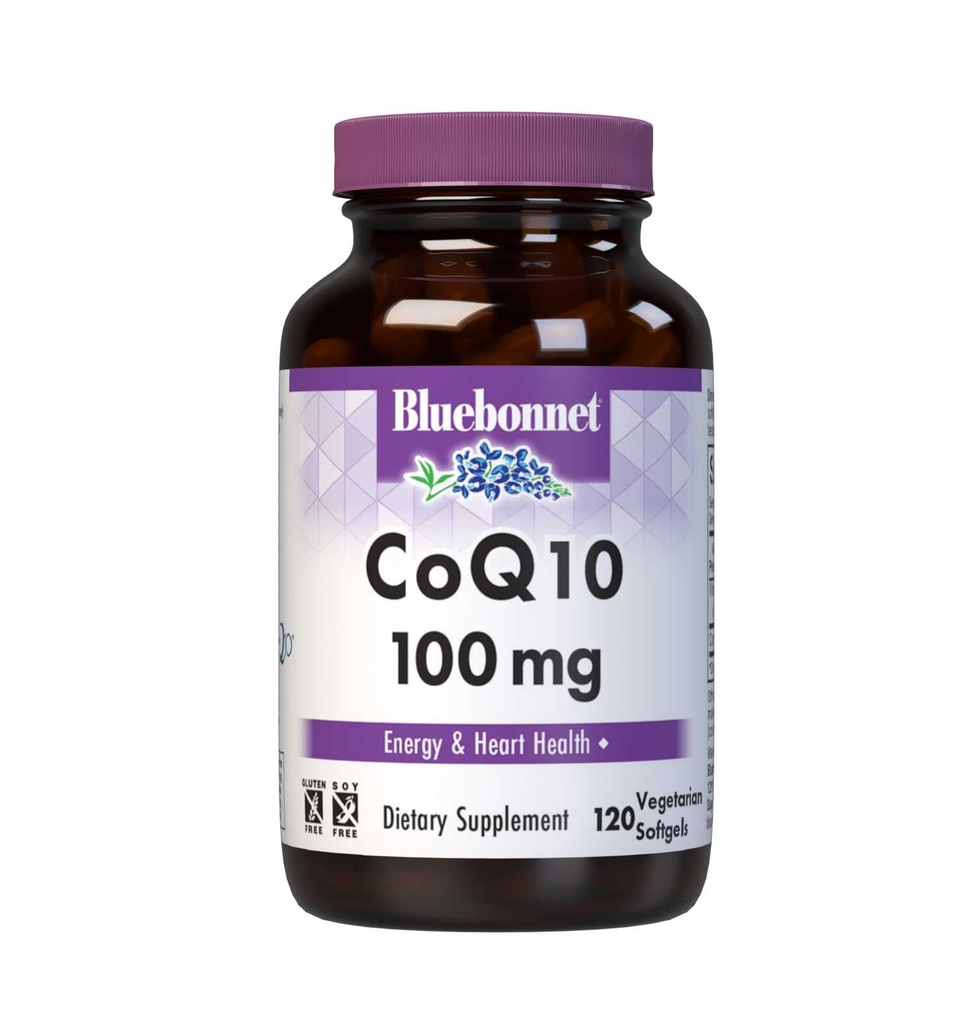 Bluebonnet Nutrition CoQ10 100 mg, Energy Production *, Heart Health *, Non- GMO, Gluten- Free, Soy- Free, Vegetarisk Friendly, 120 Vegetarisk Softgels, 120 Servering