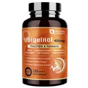 NATURE TARGET Ubiquinol CoQ10 400mg softgels with PQQ & Turmeric, High Absorption Coenzyme Q10 Supplement with ALA & Black Pepper, Antioxidant for Heart & Brain Health, Energy Production, 120 Count