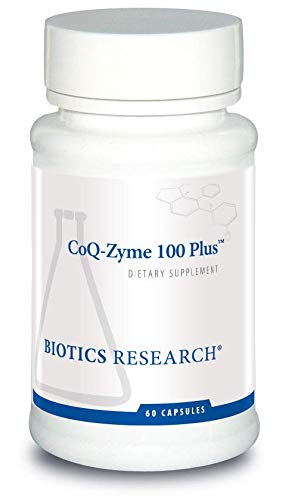 BIOTICS RESEARCH Coq Zyme 100 Plus 100 mg Emulsified Co Q10, High Absorption, Added B-Complex Vitamins, Heart Health, Healthy Energy Levels 60 Capsules