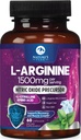 L- Arginin Complex - Extra Strength Nitric Oxide Booster Supplement - Premium Energy Blend for Natural Heart Health & Muscle Support - Non- GMO, Lavet til mænd og kvinder, Flasket USA - 60 kapsler