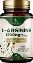 L- Arginin Extra Strength Supplement med L- Citrullin - Muscle Support Natural Nitric Oxide Precursor Booster - Heart Health Support - Aminosyreenergiblend for mænd, USA Flasket - 60 kapsler