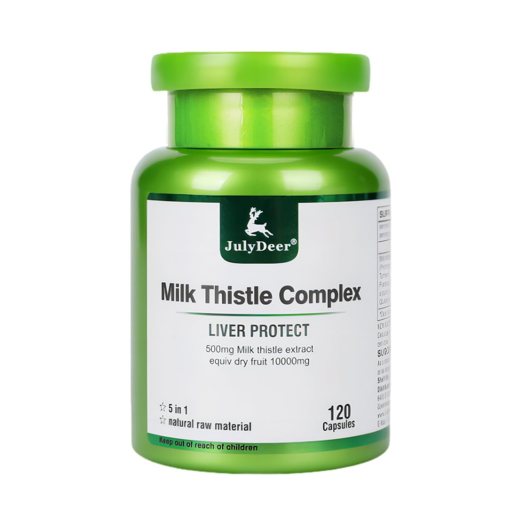 Mælk Thistle 500 mg Silymarin Marianum Leverstøtte, Antioxidant Support, Detox, Leverbeskyttende Kapsler til Staying Up Late, Drikke og Hangover, Skull Hud