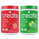 Opret Creatine Monohydrat Gummies - Sour Power Duo - Sour Apple & Sour Cherry - Creatine Gummies for Women & Men, NSF Certified, 3. part testet, Anti- smeltning Formel, 180 Greve (2-Pack)