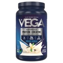 Vega Protein + Creatin - 30g Plantbaseret protein, Vanilla, 20 Servering, 3g Creatin, 5g BCAA, Vegan, Keto, Gluten Free, Dairy Free, Low Carb, for Muscle Growth & Repair, Drink Mix, 33.9oz