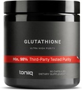 Toniiq Ultra High Strength Glutathione Kapsler - 1000 mg koncentreret formel - 98% + Meget renset og biotilgængelig - ikke-GMO gæring - 60 kapsler Reduceret Glutathion supplement
