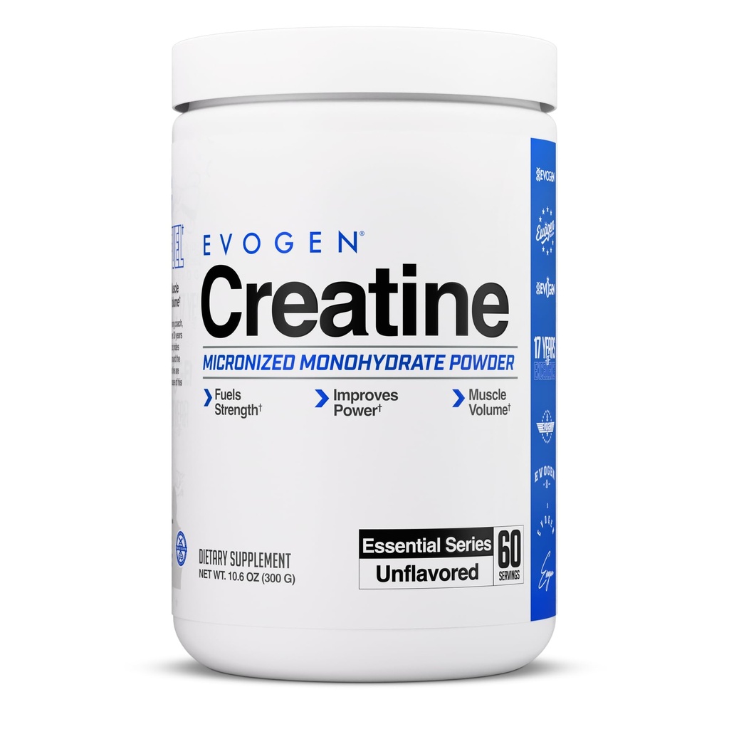 Evogen Creatin Monohydrat Pulver - Mikroniseret Creatin for kvinder & mænd