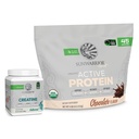 Sunwarrior Active Protein Powder Plant-Based 45 Servings Chocolate Flavored & Creatine Monohydrate Powder 60 Servings