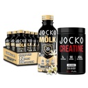Jocko Mölk Grass Fed Protein Shakes - Klar til at drikke (pakke af 12) Vanilla + Jocko Creatin