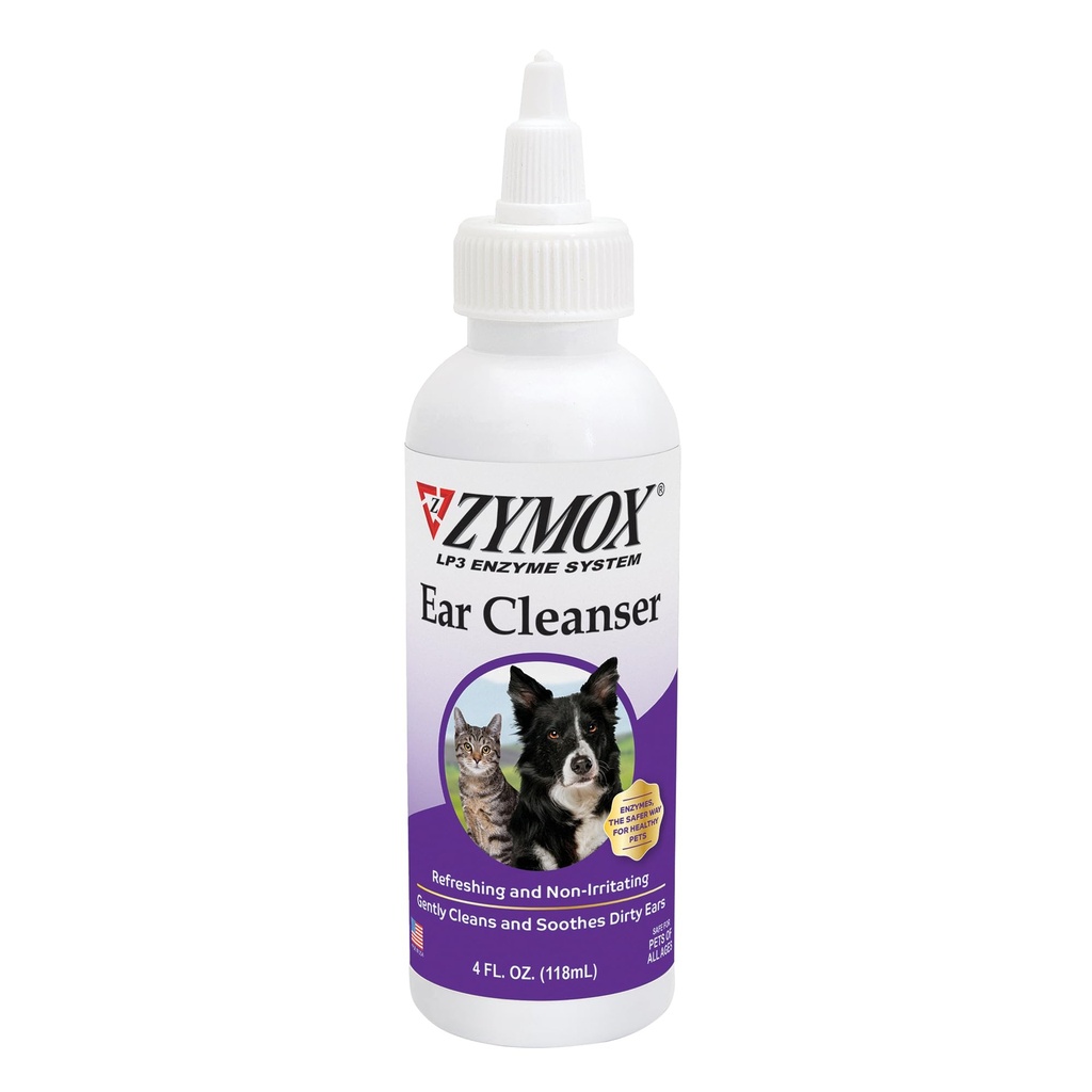 Zymox Ear Cleanser opløsning til hunde og katte, 4oz
