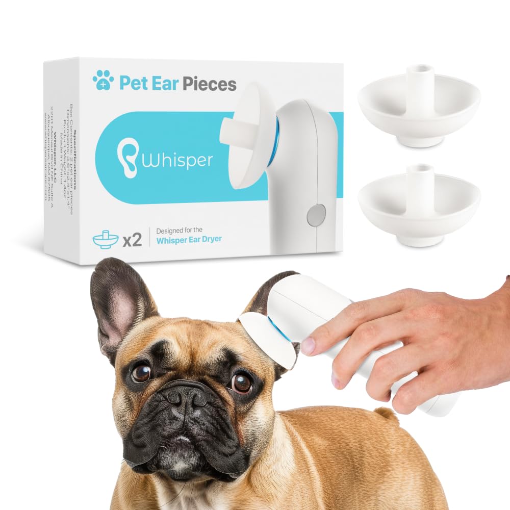 Whisper Pet Ear Pieces Øre Tørretumbler 124; Fjern vand, Hundeøre Infektion Behandling, Hundeøre Renere, Alternativ til Hund Ear Wipes