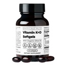 Santa Cruz Paleo Vitamin K2 + D3 Softgels, Dagligt tillæg med Økologisk Olivenolie, Inkluderer Vitamin K1 & To former for K2, Understøtter Heart & Bone Health, Gluten Free, Sugar Free, Paleo, Keto, 60 Greve
