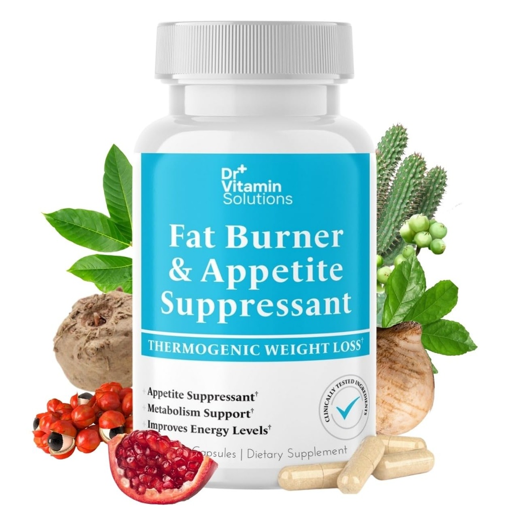 Fedtforbrænder til kvinder & mænd - Appetite Suppressant for vægttab - Pills w / Metabolisme Booster Termogent vægttab supplement - Chrom, koffein & grøn te - 30 kapsler