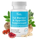 Fedtforbrænder til kvinder & mænd - Appetite Suppressant for vægttab - Pills w / Metabolisme Booster Termogent vægttab supplement - Chrom, koffein & grøn te - 30 kapsler