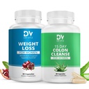 Kvindernes vægthåndtering Duo - 15 dages detox & vægttab support - 2-trin system til at rengøre, Nulstil og vedligeholde resultater