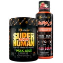 REYA LION Stubborn Fat Loss Stack - Superhuman Burn Pre Workout + Burn2O Flydende L- Carnitin 2000mg (ShredBerry) - 2-in-1 Termogene Fat Burning Stack for mænd og kvinder