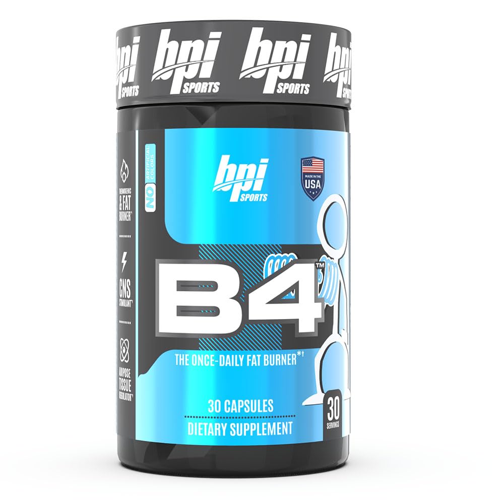 BPI Sports Nite Burn Nighttime Fat Burner & B4 Extra-Strength Fat Burner Kapsler Bundle - 60 Servering